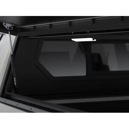 Hardtop Contour noir/ lisse avec fenêtre latérale pour Toyota Hilux Revo 2016+ double cabine Alu-Cab